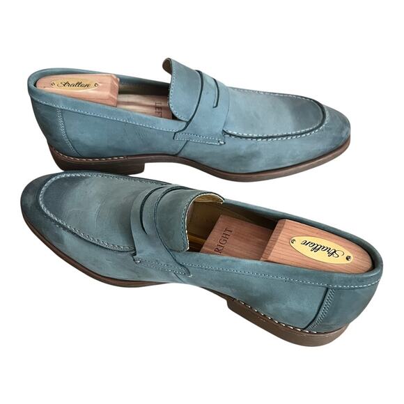 Sandro Moscoloni Fred Leather Penny Slip On Loafers Men Size 10.5 D - Picture 10 of 10